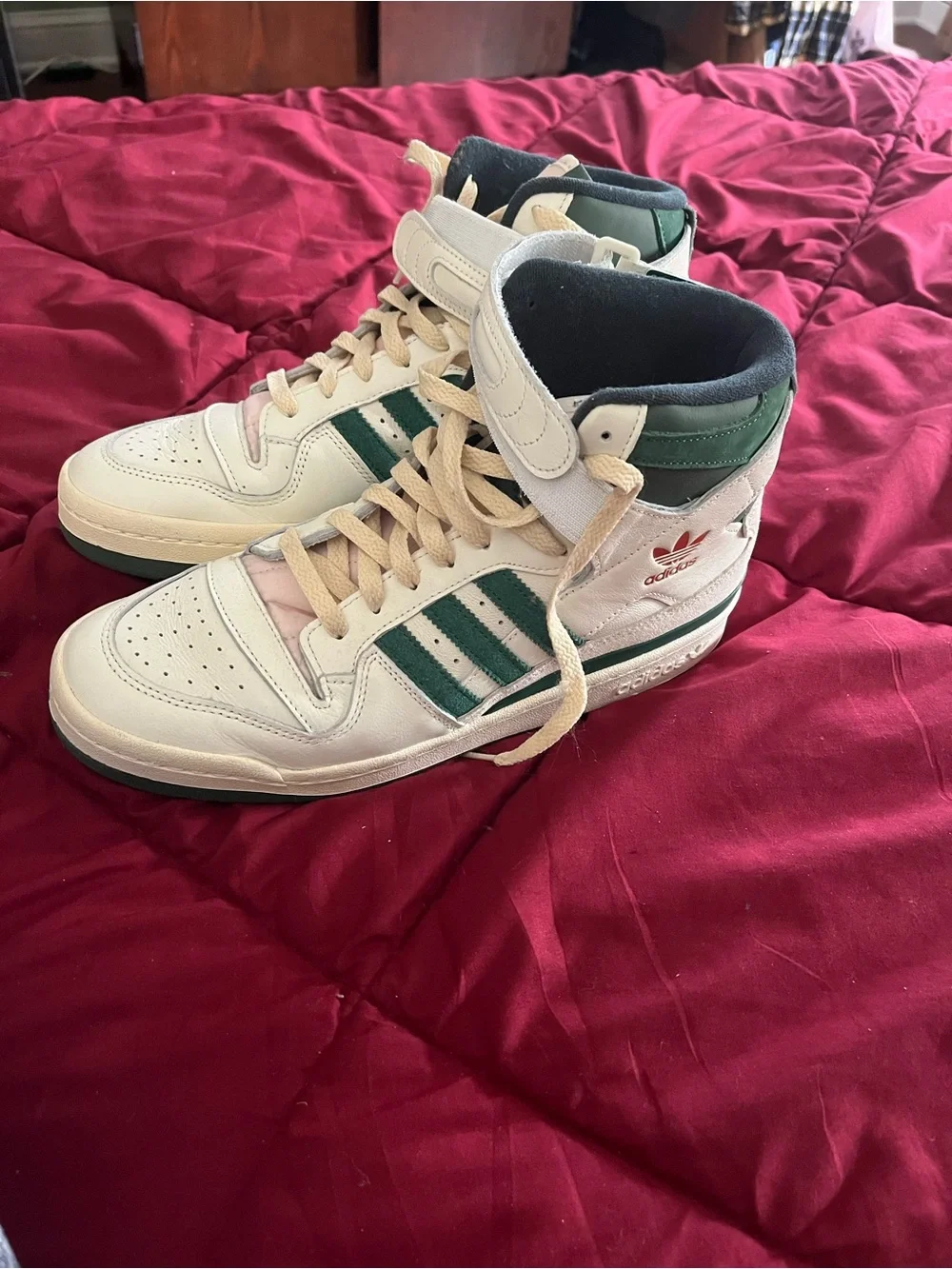 Adidas Forum 84 High Team Dark Green GW2203, Men’s Size 10, worn twice